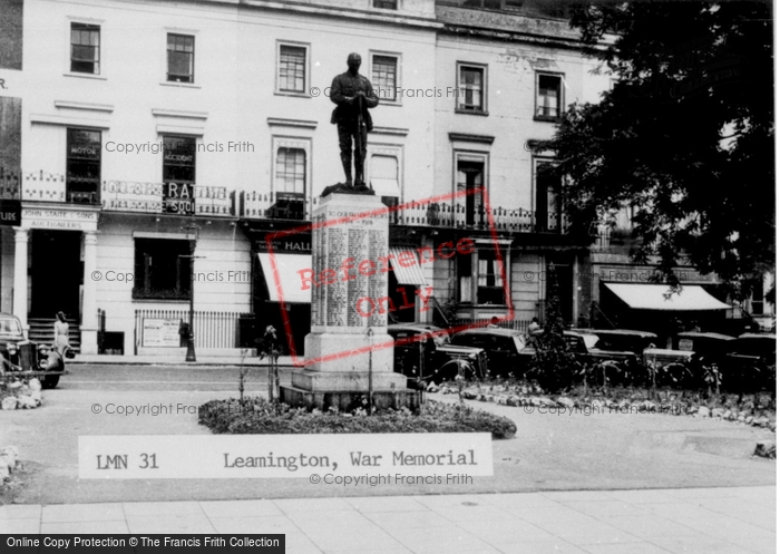 Photo of Leamington Spa, War Memorial c.1955