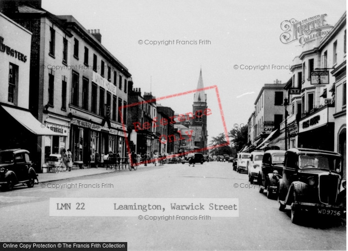 Photo of Leamington Spa, Warwick Street c.1955