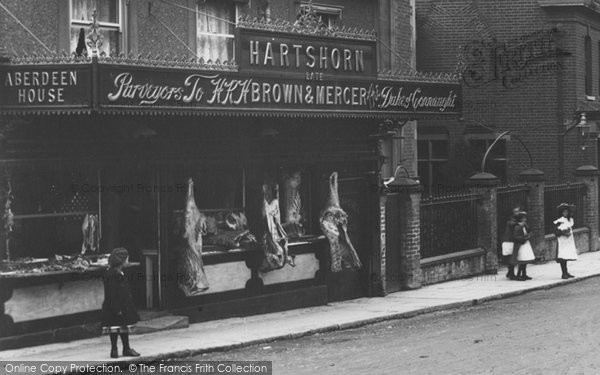 Photo of Leatherhead, Butchers Shop 1906