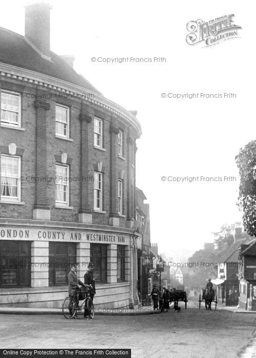 Photo of Leatherhead, Cyclist And Policeman 1913