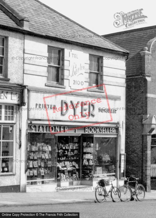 Photo of Leatherhead, Dyer's Bookshop, North Street c.1955