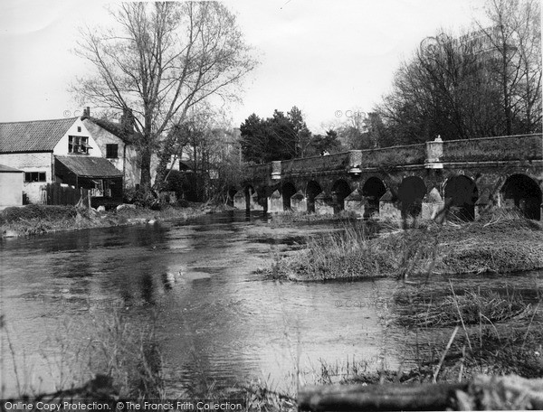Photo of Leatherhead, River Mole And Bridge c.1955
