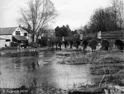 River Mole And Bridge c.1955, Leatherhead
