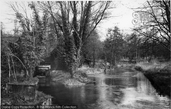 Photo of Leatherhead, River Mole From Bridge Street c.1955