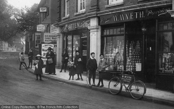 Photo of Leatherhead, Shops In Church Street 1913