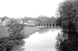 The Bridge And Riverside Cottages 1888, Leatherhead