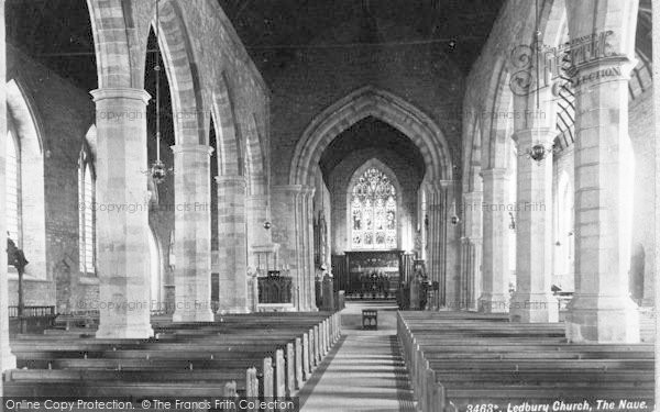 Photo of Ledbury, Church, The Nave c.1880