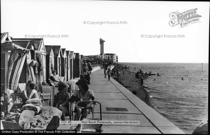 Photo of Lee On The Solent, West Beach Promenade c.1960