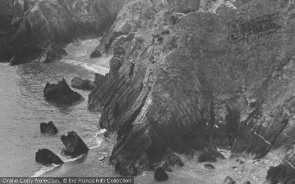 Photo of Lee, Sandy Cove From Cliff Top c.1955