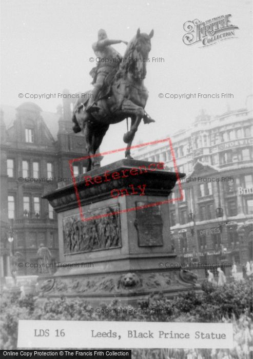 Photo of Leeds, The Black Prince Statue c.1955