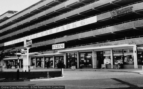 Photo of Leicester, Auto Magic Car Park And Tesco Store c.1965