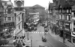 Clock Tower And Belgrave Gate c.1955, Leicester