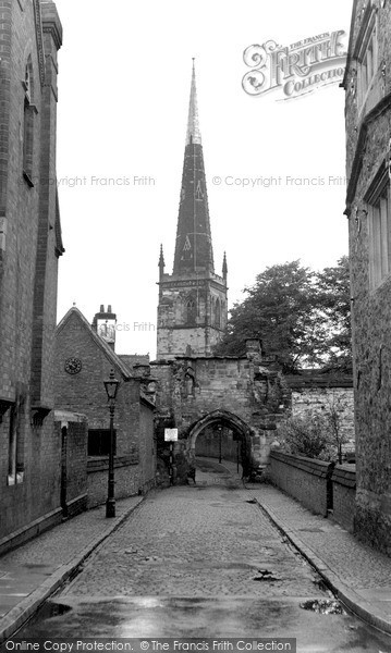 Photo of Leicester, Prince Rupert's Gateway And St Mary De Castro Church c.1955