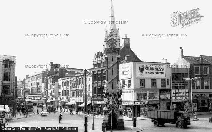 Leicester, The Clock Tower And Gallowtree Gate c.1965