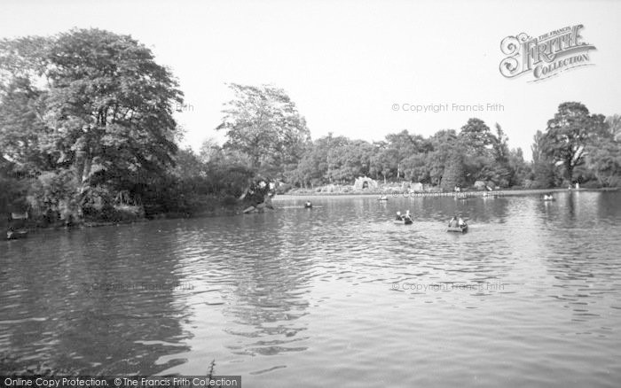 Photo of Leicester, The Lake, Abbey Park c.1955