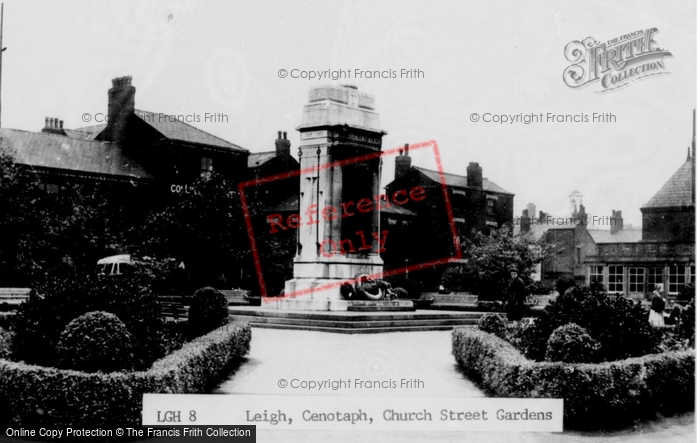 Photo of Leigh, Cenotaph, Church Street Gardens c.1955