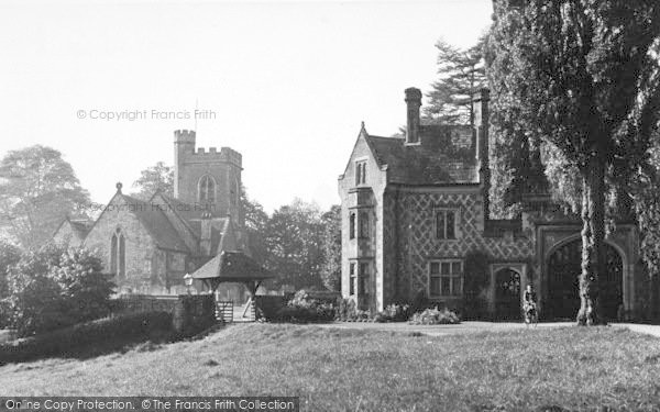 Photo of Leigh, The Church And East Lodge c.1955