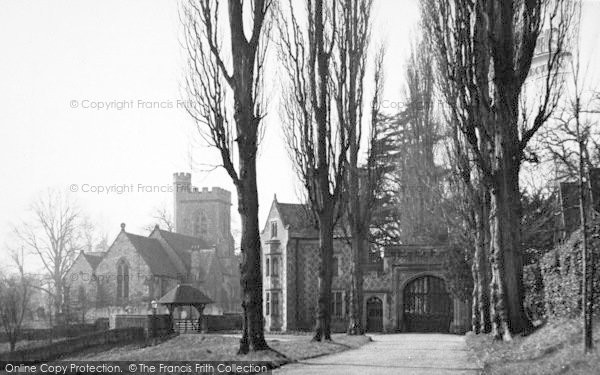 Photo of Leigh, The Church And East Lodge c.1960