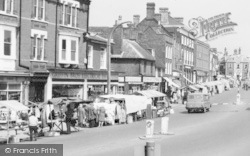 High Street, Shops And Stalls c.1965, Leighton Buzzard