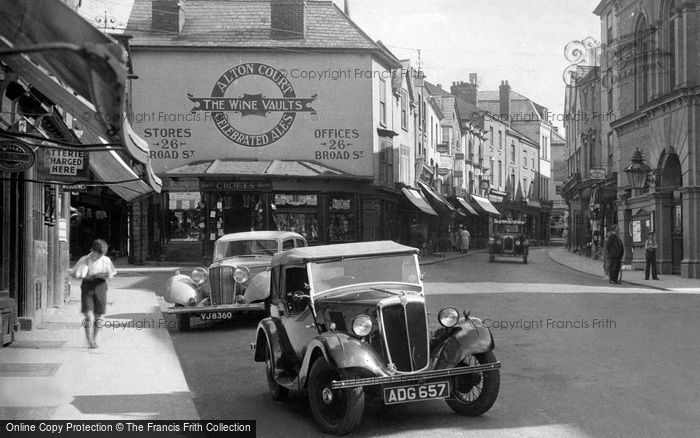 Photo of Leominster, Car In The High Street 1936