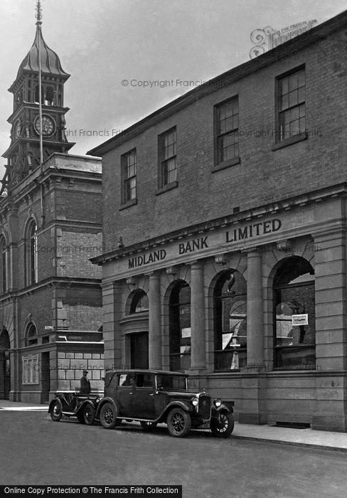 Photo of Leominster, Midland Bank, High Street 1936