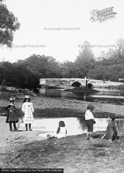Photo of Lerryn, Children Near The Bridge 1893