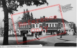 Letchworth, The Roundabout c.1955, Letchworth Garden City