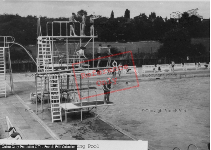 Photo of Letchworth, The Swimming Pool c.1950