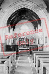 St Andrew's Church Interior c.1960, Letcombe Regis