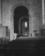 St Athernase Church Interior c.1955, Leuchars