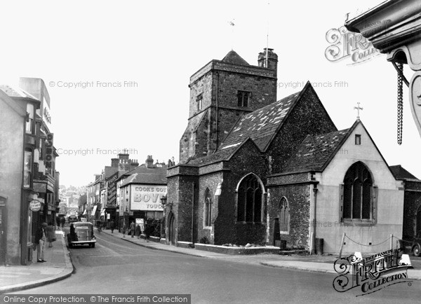Photo of Lewes, Cliffe High Street c.1950