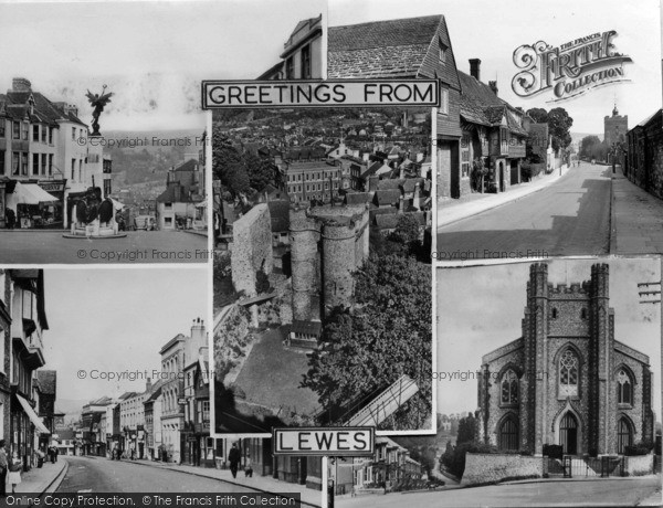 Photo of Lewes, Composite c.1950
