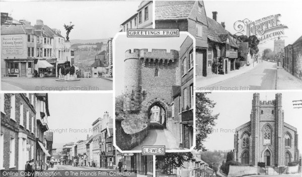 Photo of Lewes, Composite c.1955