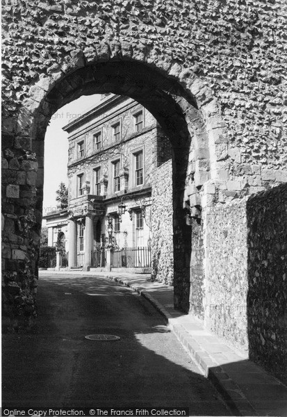 Lewes, entrance to Castle c1955 Photo of Lewes, Entrance To Castle c.1955