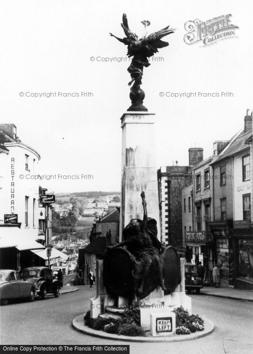 Photo of Lewes, High Street And Memorial c.1960
