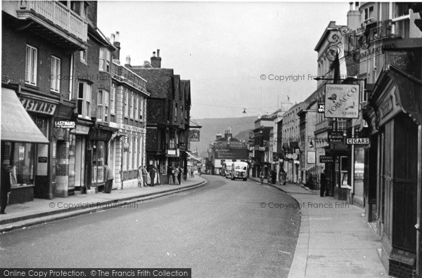 Photo of Lewes, High Street c.1950