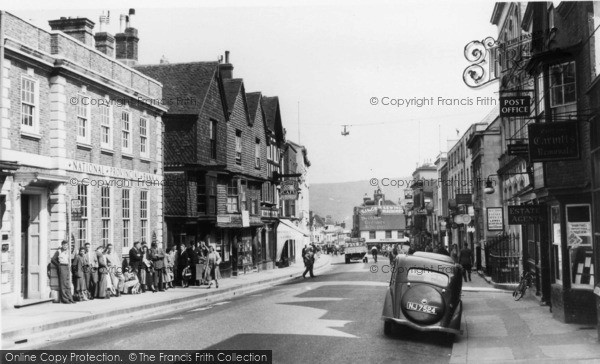 Photo of Lewes, High Street c.1955