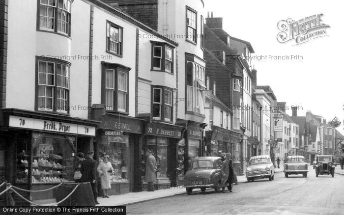 Photo of Lewes, High Street Shops c.1960