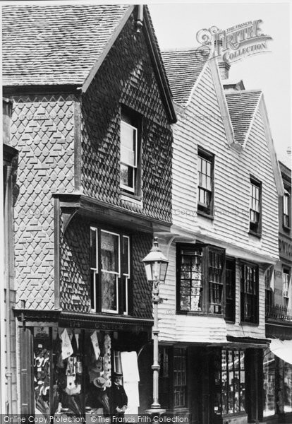 Photo of Lewes, Old Buildings In High Street 1898