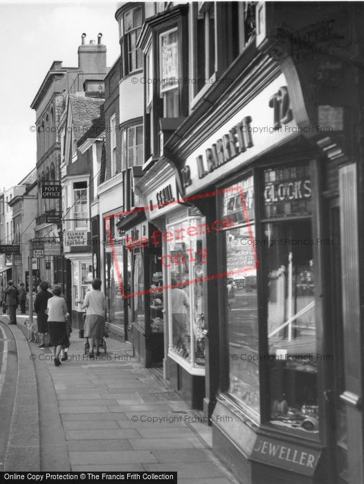Photo of Lewes, Shops In The High Street c.1965