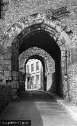 The Norman Archway From Barbican Tower c.1955, Lewes