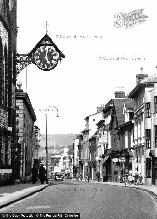 Photo of Lewes, Town Clock c.1955