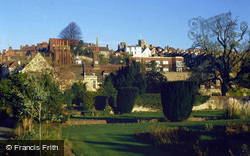 Upper Town From Southover Grange Gardens c.1980, Lewes