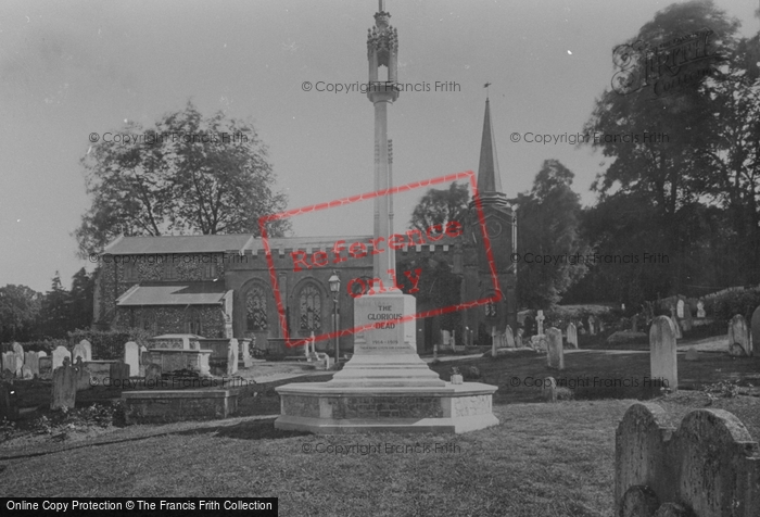 Photo of Lexden, The Church And Memorial Cross 1921