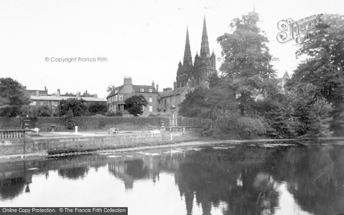 Photo of Lichfield, Cathedral And Gardens Of Remembrance c.1955
