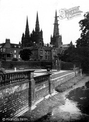 Cathedral And Gardens Of Remembrance c.1955, Lichfield