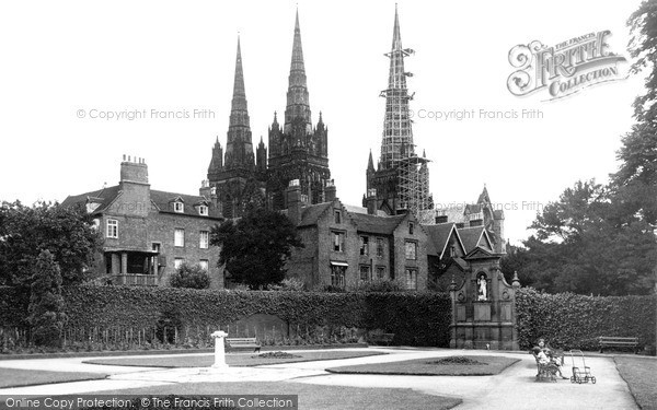 Photo of Lichfield, Cathedral And Gardens Of Remembrance c.1955