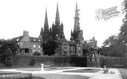 Cathedral And Gardens Of Remembrance c.1955, Lichfield