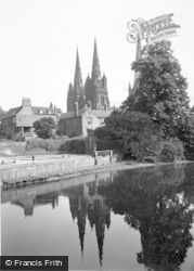 Cathedral And Gardens Of Remembrance c.1955, Lichfield