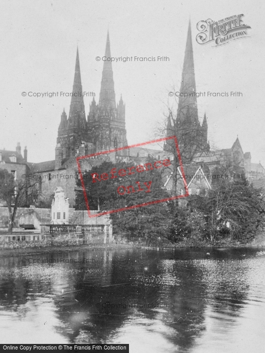 Photo of Lichfield, Cathedral And War Memorial c.1935